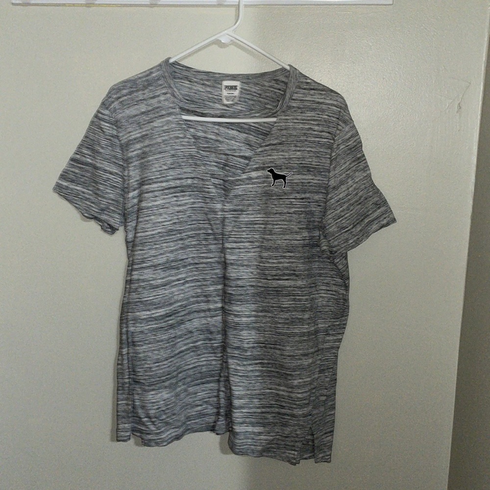 PINK. Cut out short sleeve tshirt